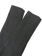 Logo clasp stainless steel collar long coat in charcoal gray