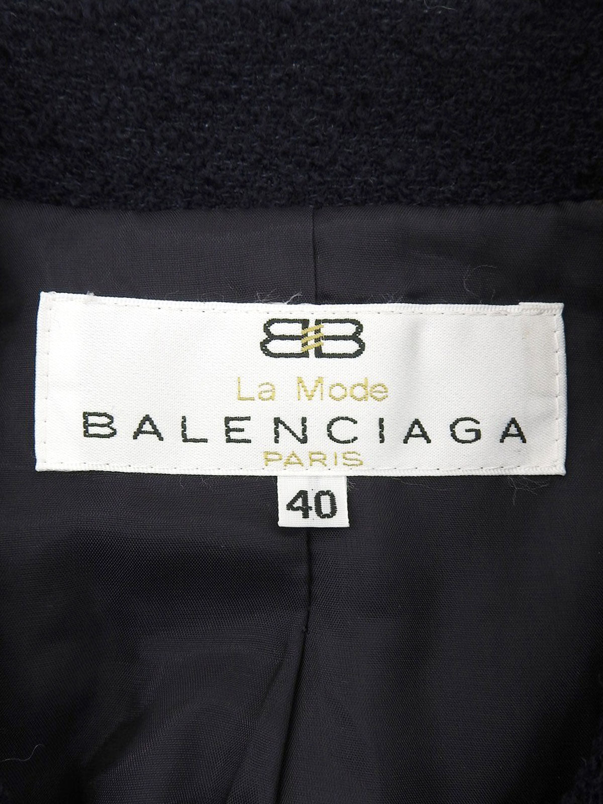 海军蓝羊毛纽扣外套