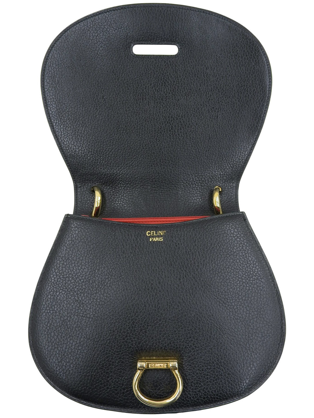 ロゴプレートショルダーバッグ ブラック