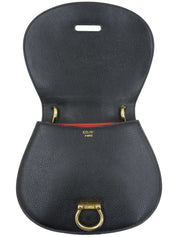 ロゴプレートショルダーバッグ ブラック