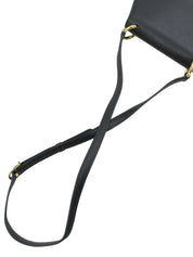 ロゴプレートショルダーバッグ ブラック