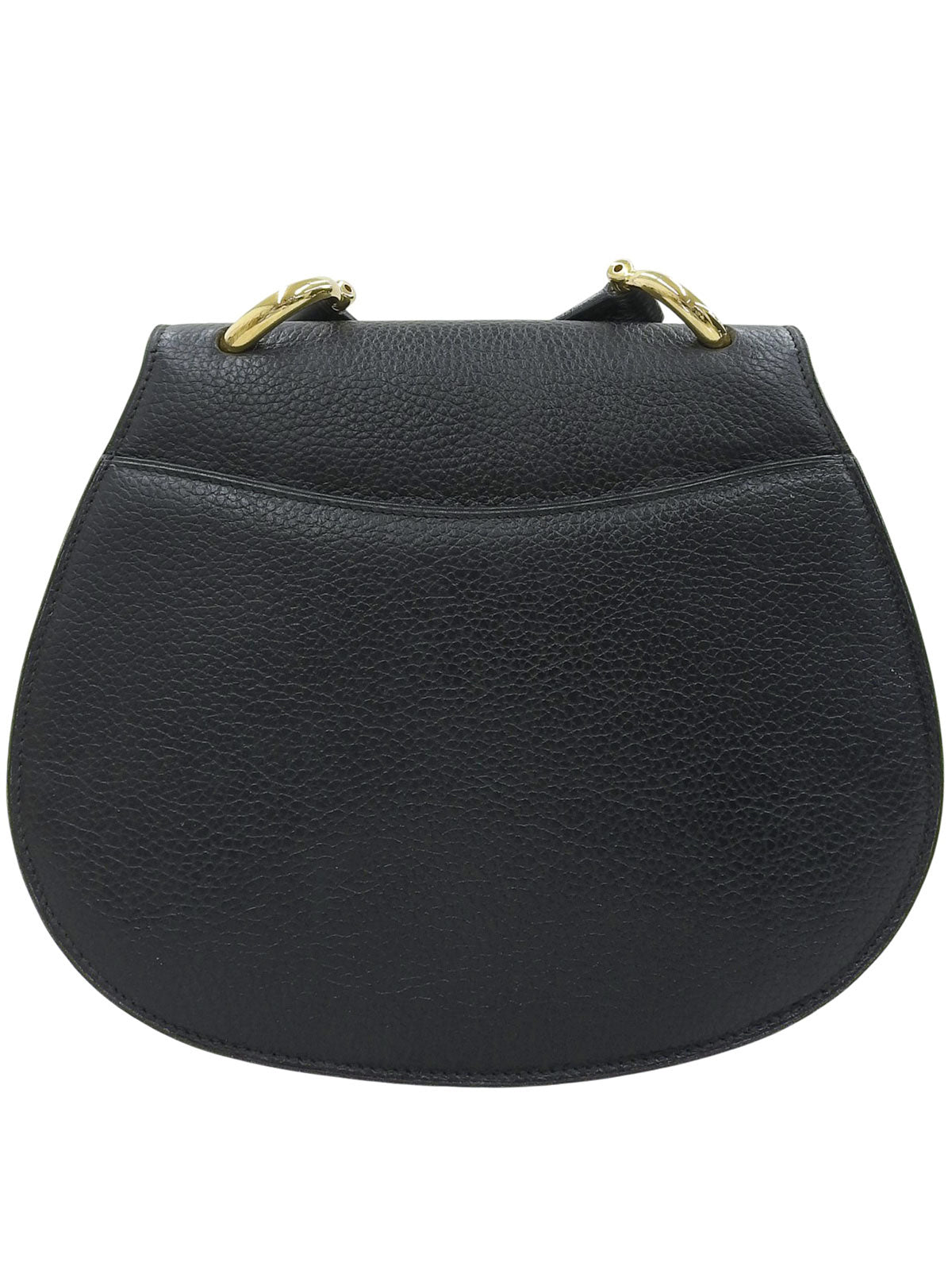 ロゴプレートショルダーバッグ ブラック