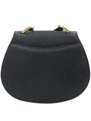 ロゴプレートショルダーバッグ ブラック