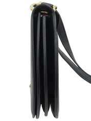 ロゴプレートショルダーバッグ ブラック