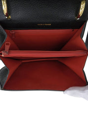 ロゴプレートショルダーバッグ ブラック