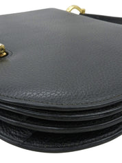 ロゴプレートショルダーバッグ ブラック