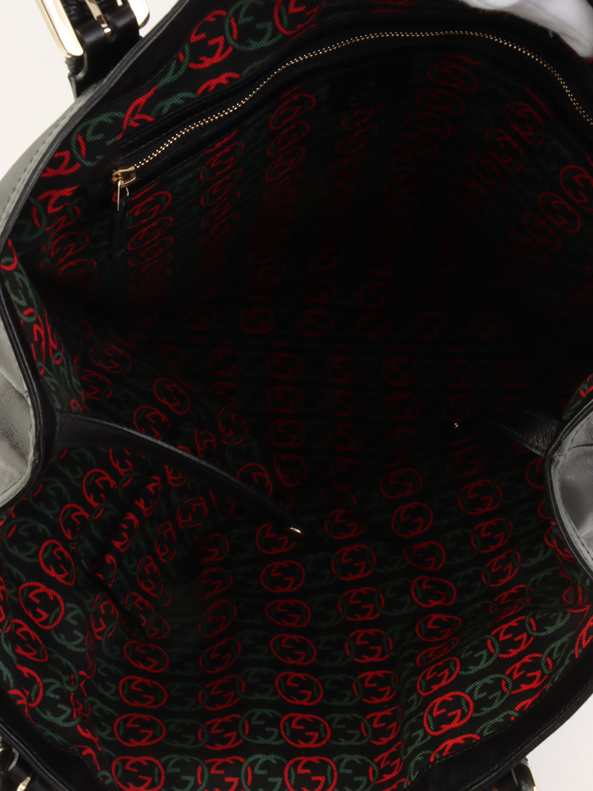 インターロッキングトートバッグ　ブラック