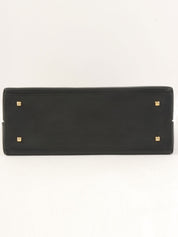 ガンチーニプレート2wayハンドバッグ ブラック