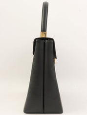Gancini Plate 2-Way Handbag Black