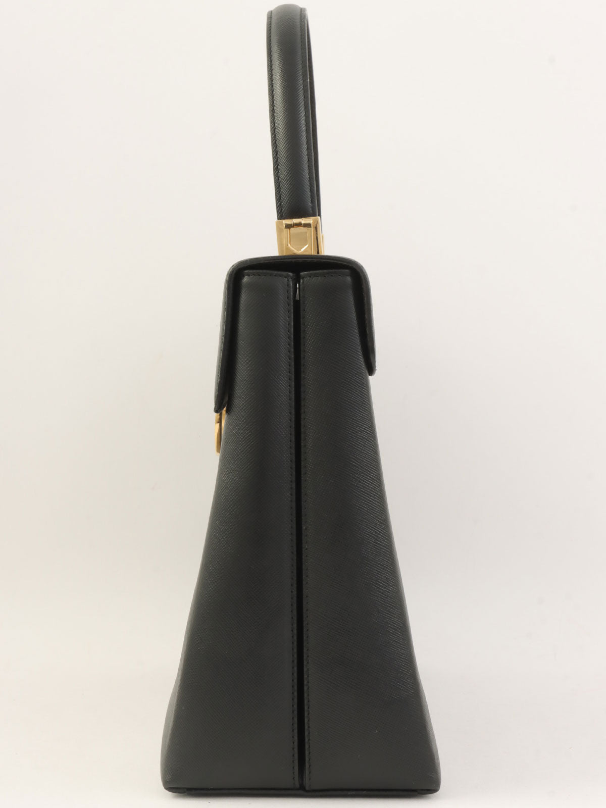 ガンチーニプレート2wayハンドバッグ ブラック