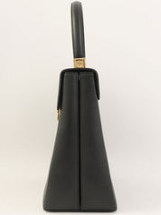 ガンチーニプレート2wayハンドバッグ ブラック