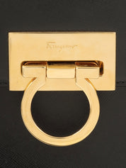 ガンチーニプレート2wayハンドバッグ ブラック