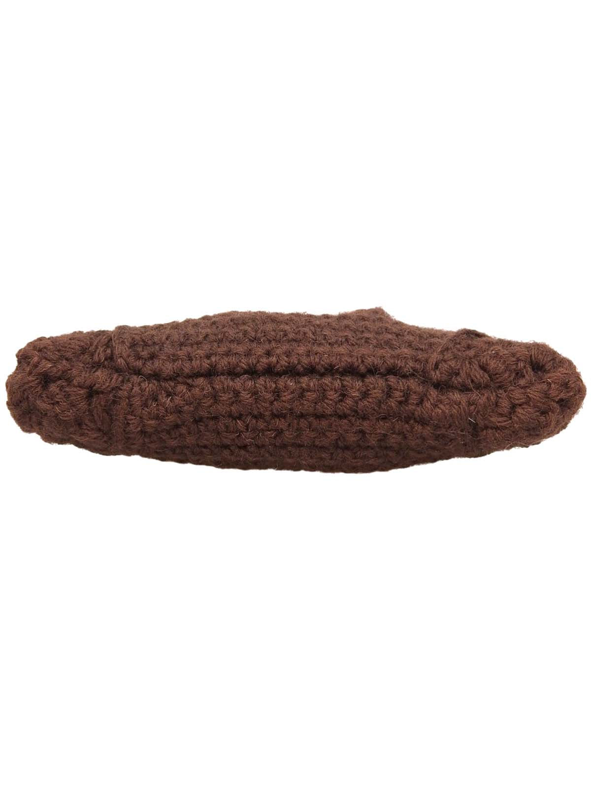 Knit Lizard Embossed Combi Gancini Plate Coin Case Brown