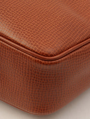 Oval Logo Plate Shoulder Bag Brown