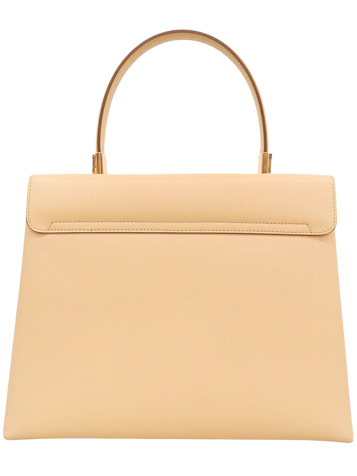 带Logo铭牌的双肩包 米色