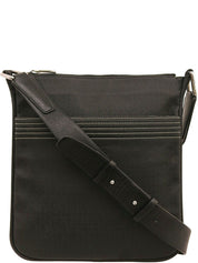 Repeat Anagram Pattern Shoulder Bag in Black