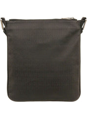 Repeat Anagram Pattern Shoulder Bag in Black