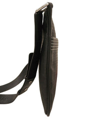 Repeat Anagram Pattern Shoulder Bag in Black