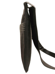 Repeat Anagram Pattern Shoulder Bag in Black