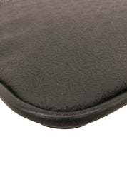 Repeat Anagram Pattern Shoulder Bag in Black