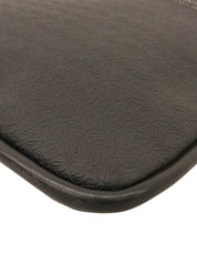 Repeat Anagram Pattern Shoulder Bag in Black