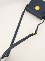 圆形logo铭牌两用包，海军蓝