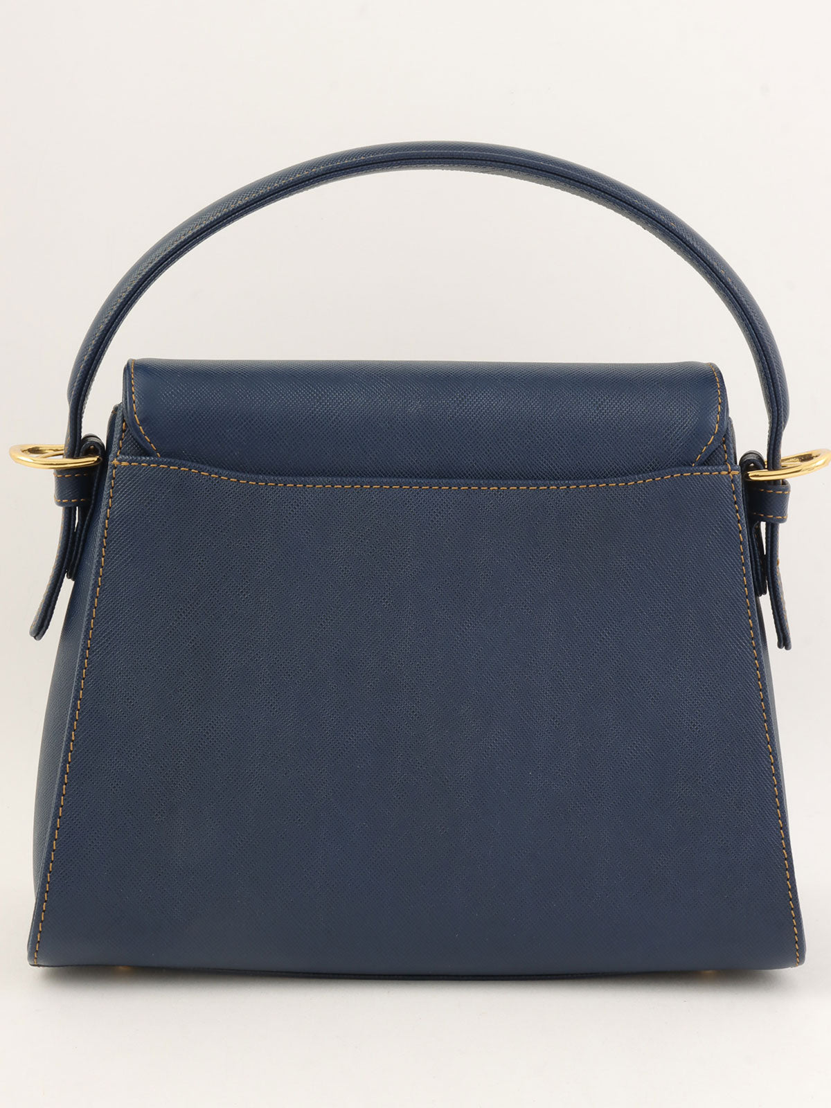 圆形logo铭牌两用包，海军蓝