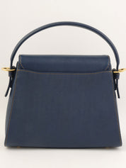 圆形logo铭牌两用包，海军蓝