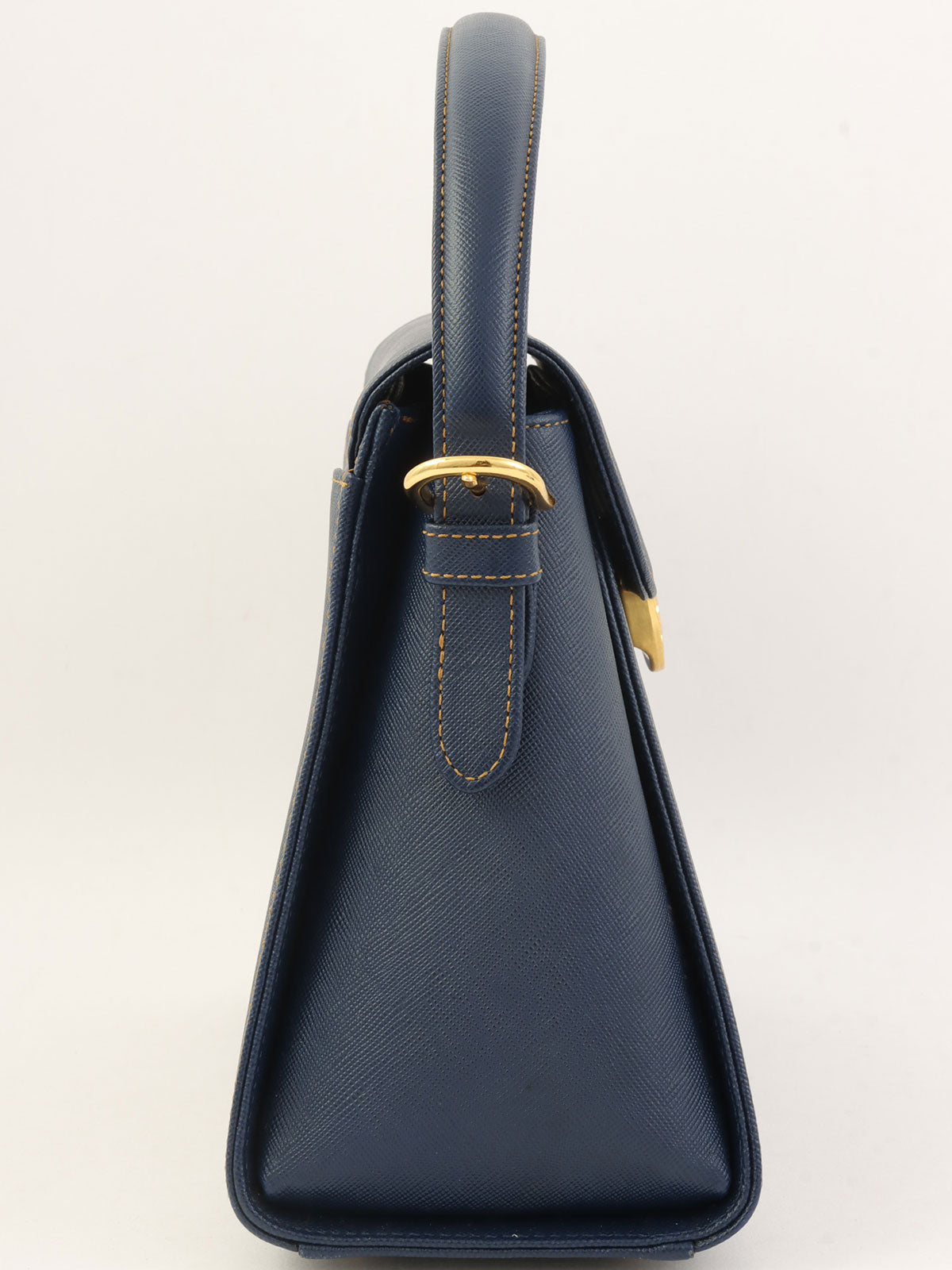 圆形logo铭牌两用包，海军蓝