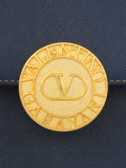 圆形logo铭牌两用包，海军蓝