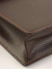 棕色Anagram压纹手拿包