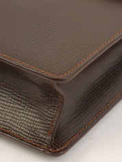 棕色Anagram压纹手拿包