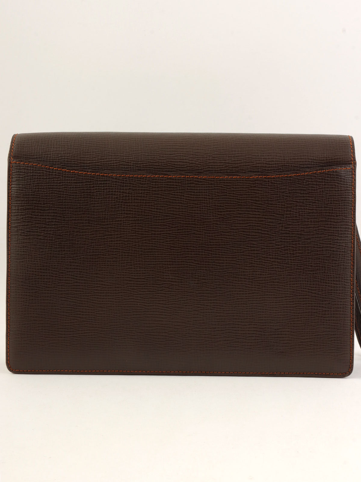 棕色Anagram压纹手拿包