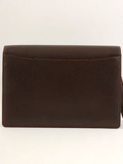 棕色Anagram压纹手拿包