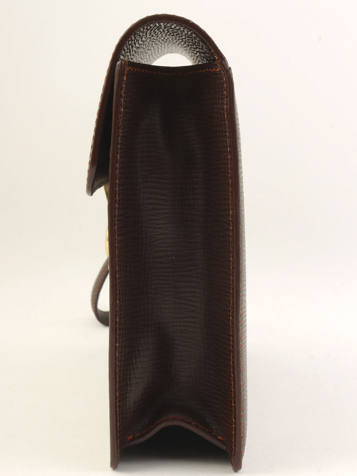 棕色Anagram压纹手拿包