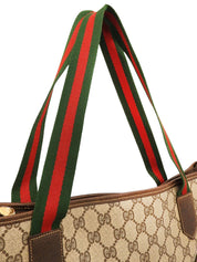 GG Pattern Sherry Line Tote Bag Beige