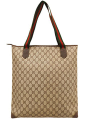 GG Pattern Sherry Line Tote Bag Beige