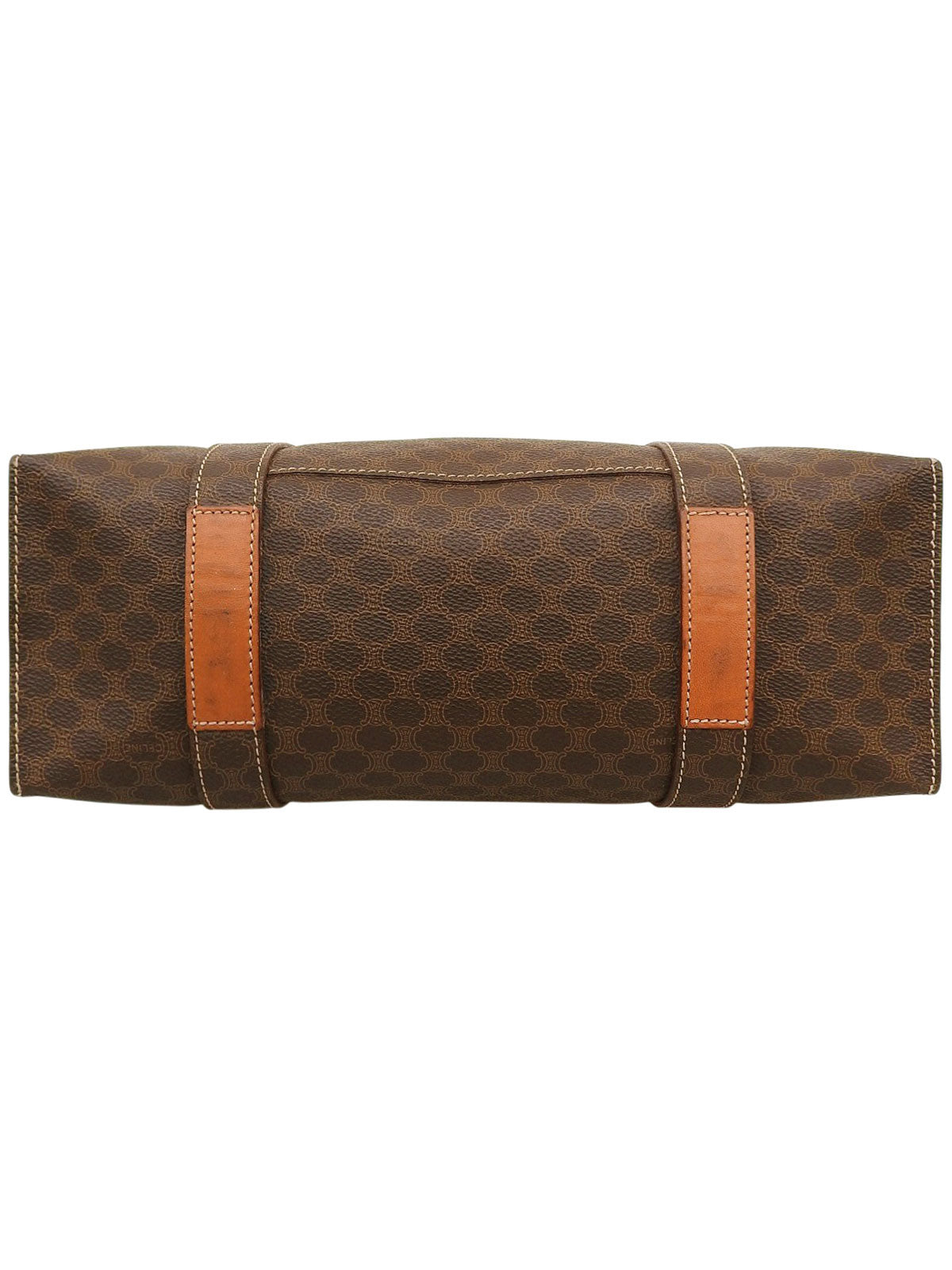 マカダムパターンロゴエンボストートバッグ ブラウン