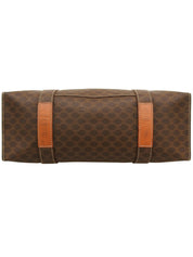 マカダムパターンロゴエンボストートバッグ ブラウン