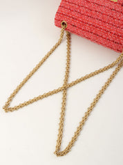 2020年頃製 ツイード2.55チェーンショルダーバッグ ピンク/マルチ