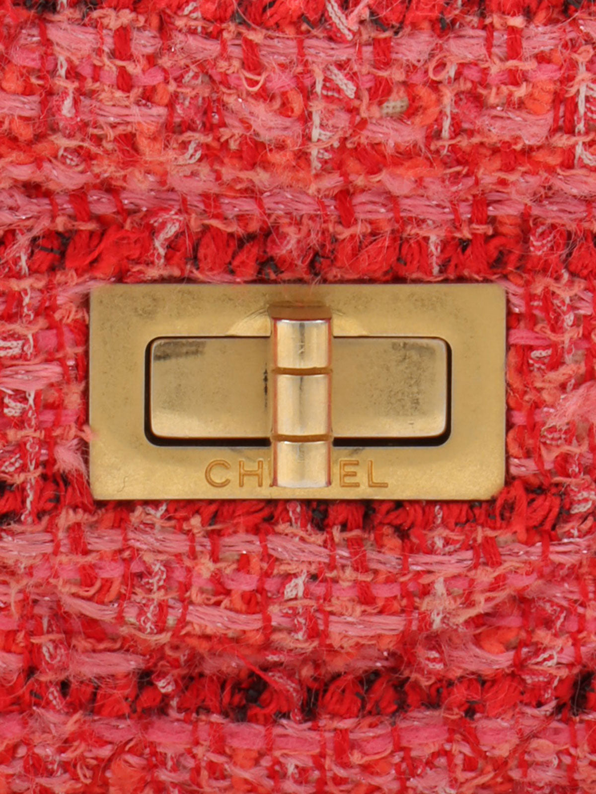 2020年頃製 ツイード2.55チェーンショルダーバッグ ピンク/マルチ