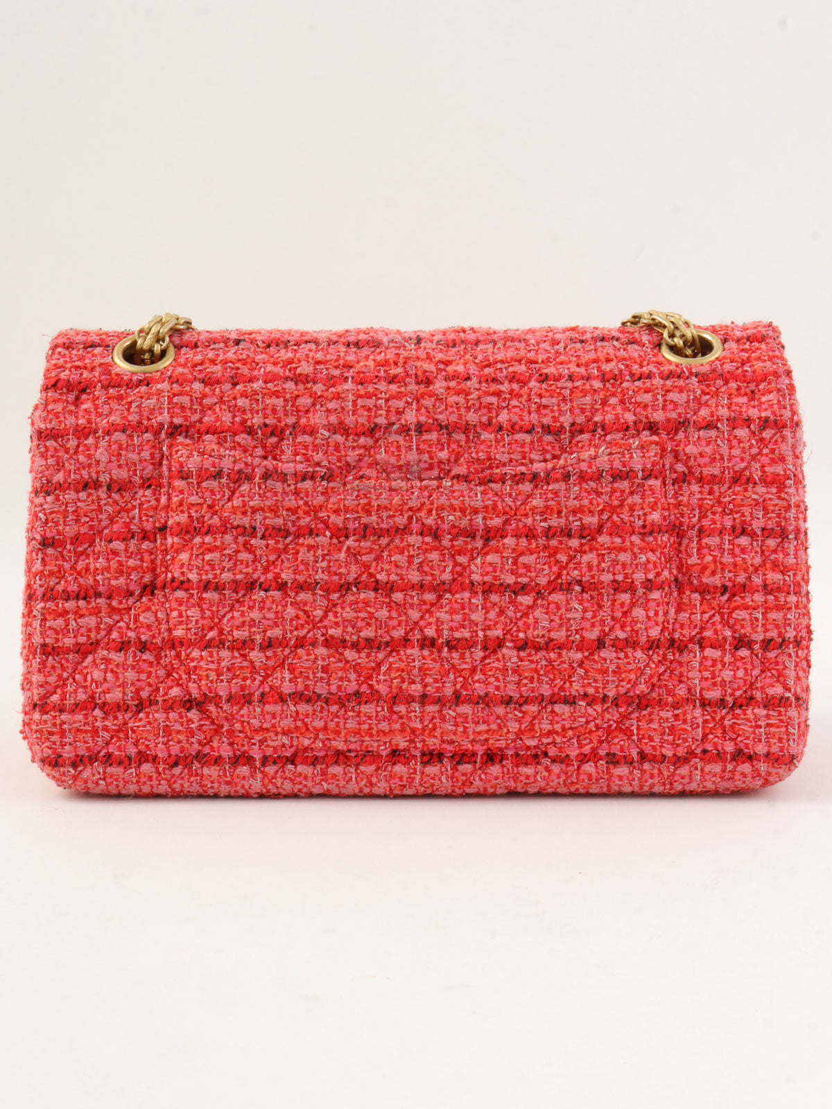 2020年頃製 ツイード2.55チェーンショルダーバッグ ピンク/マルチ