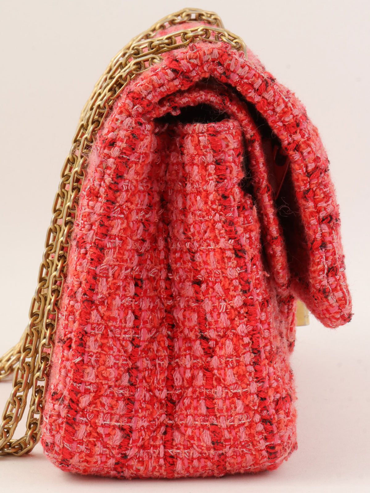 2020年頃製 ツイード2.55チェーンショルダーバッグ ピンク/マルチ