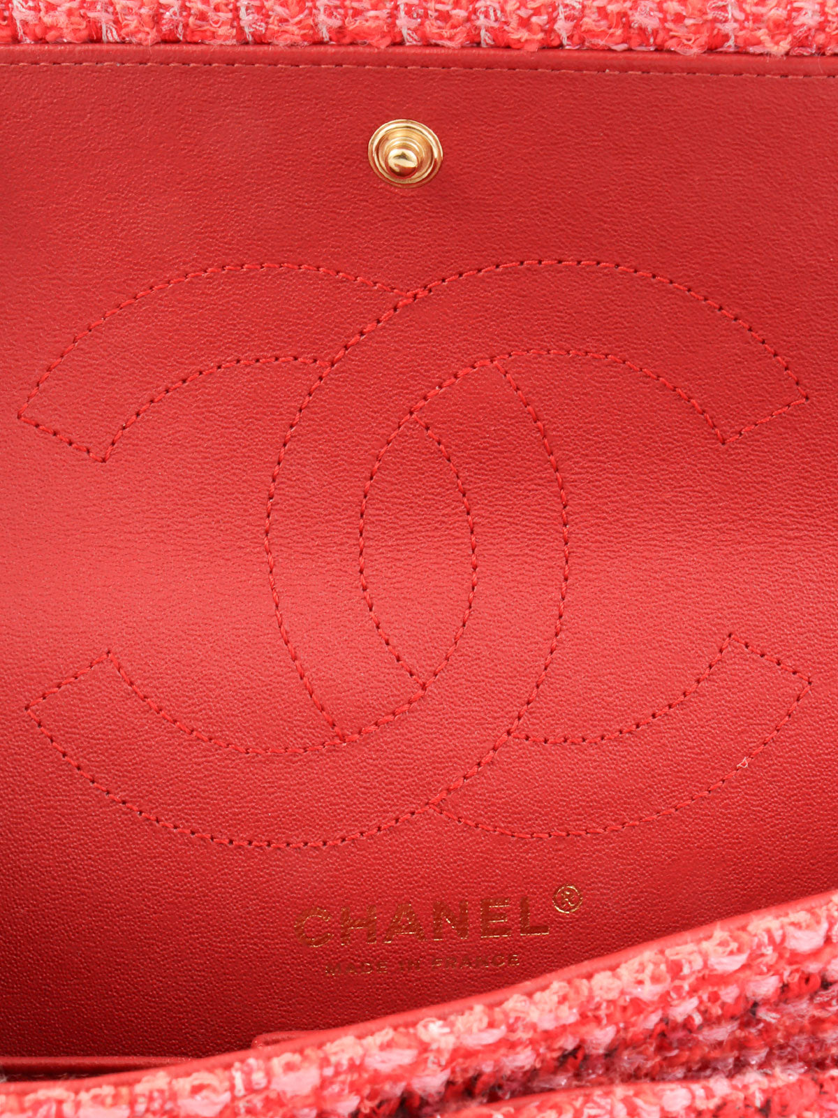 2020年頃製 ツイード2.55チェーンショルダーバッグ ピンク/マルチ