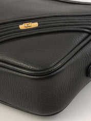 黑色方形迷你Logo牌单肩包