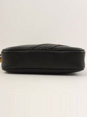 黑色方形迷你Logo牌单肩包