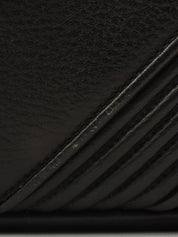 黑色方形迷你Logo牌单肩包