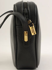 黑色方形迷你Logo牌单肩包