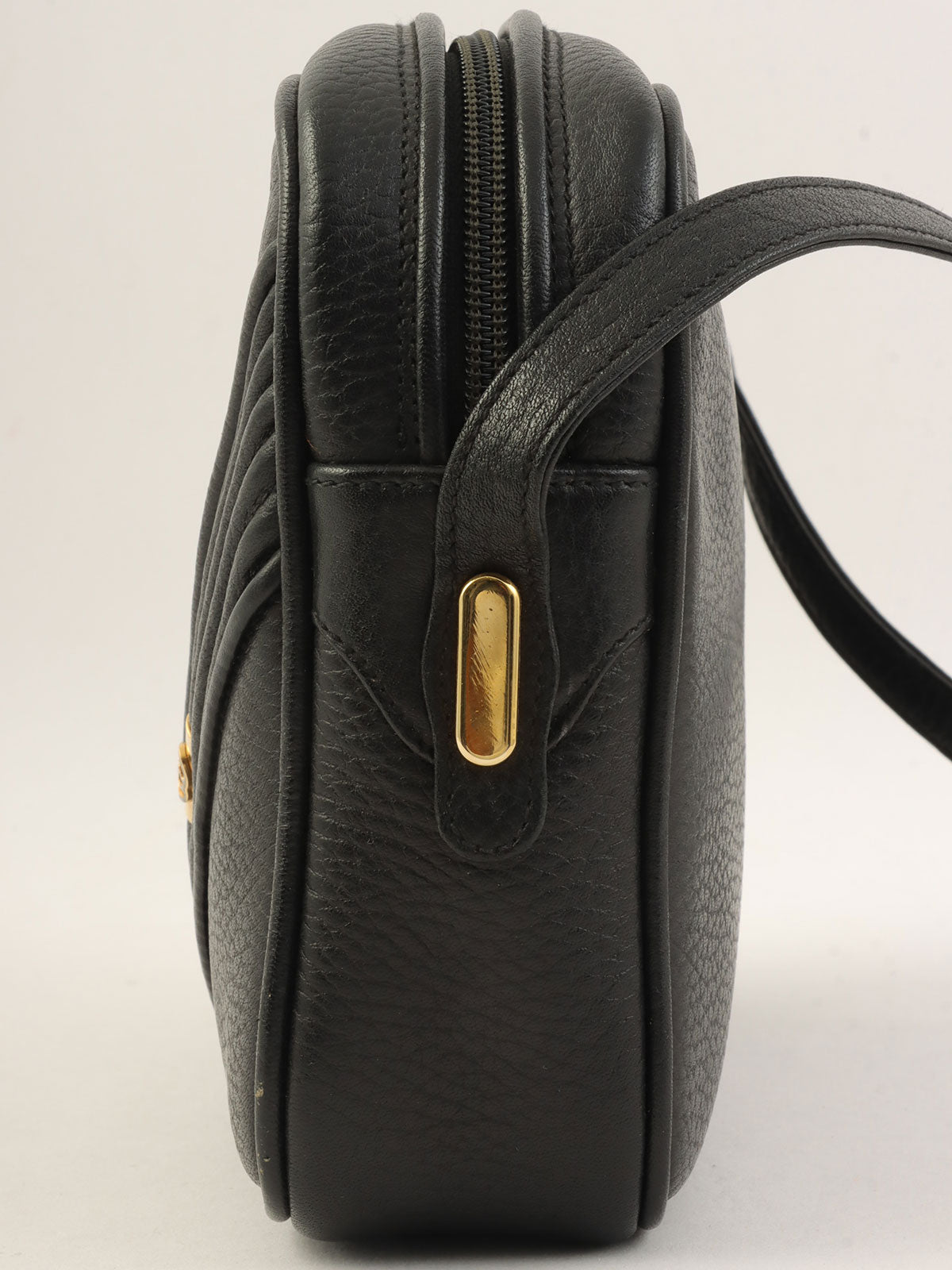 黑色方形迷你Logo牌单肩包