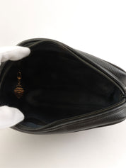 黑色方形迷你Logo牌单肩包